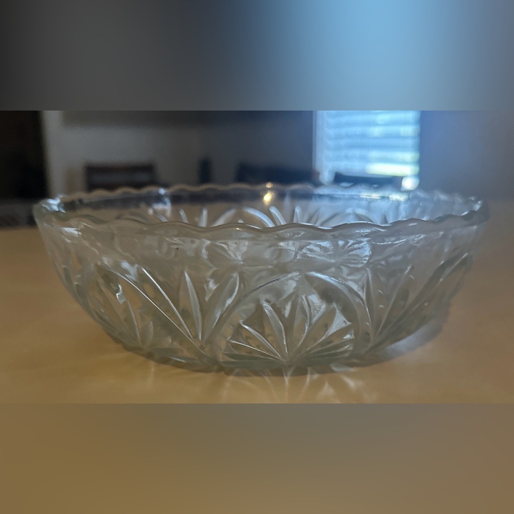 Vintage glass serving bowl by Anchor Hocking